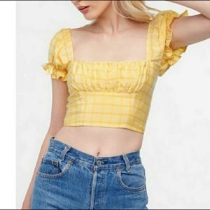 Capulet Revolve Keyla Yellow Crop Top Large